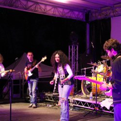 Gus sul palco con Arianna Antinori e i suoi Turtle Blues Band